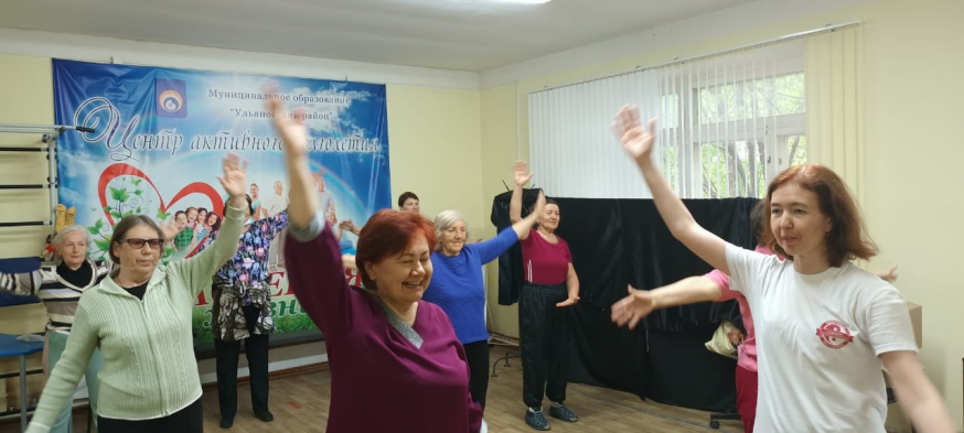 Сегодня в Долголетии р.п. Ишеевки состоялось занятие по Цигун